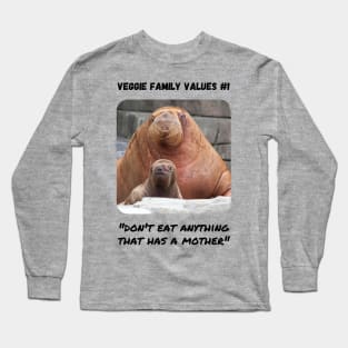 Veggie Family Values #1 (Walrus) Long Sleeve T-Shirt